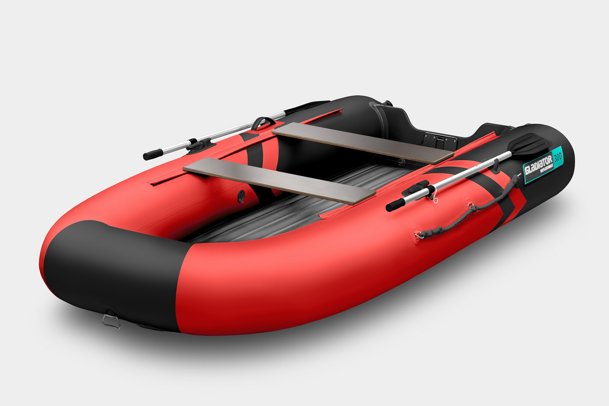 Надувная лодка (НДНД) GLADIATOR E300SL красно-черный (СПБ)