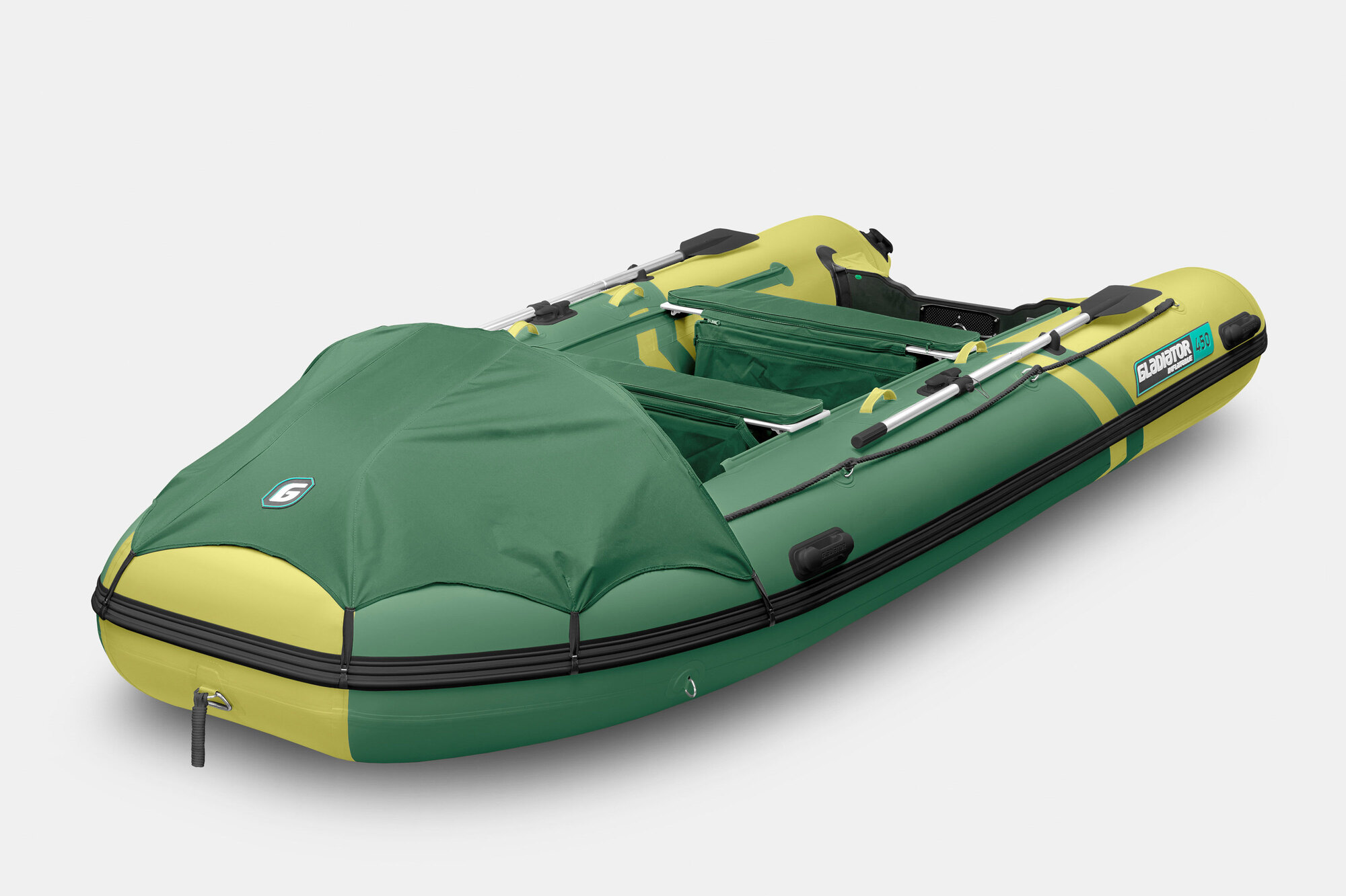 Надувная лодка (НДНД) GLADIATOR E450PRO зеленый-оливковый