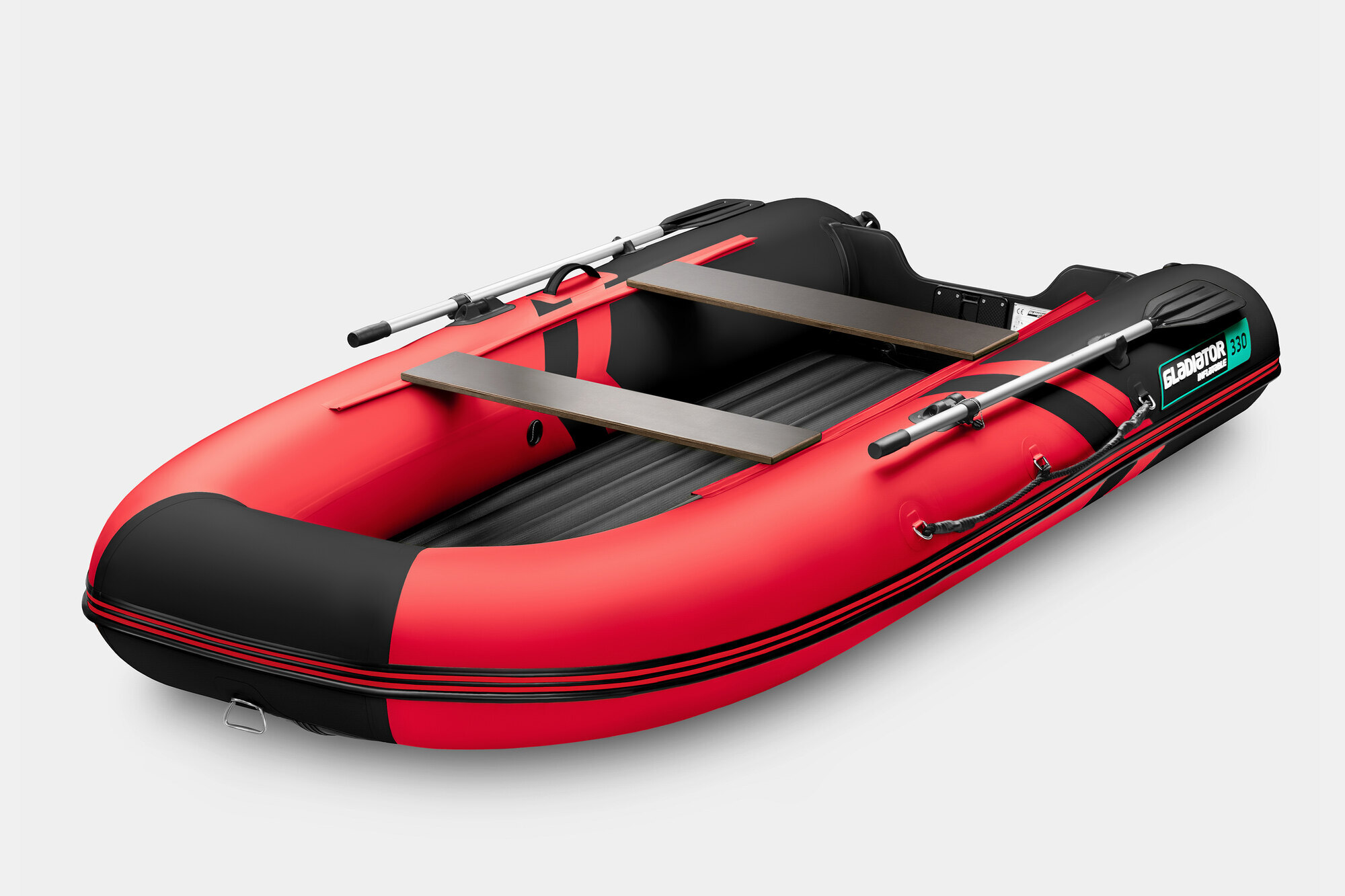 Надувная лодка (НДНД) GLADIATOR E330S красно-черный (СПБ)