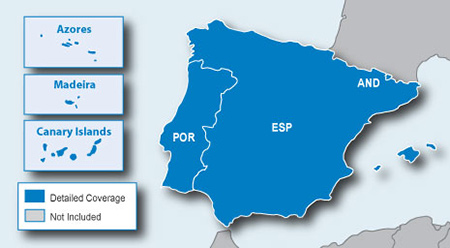 City Navigator Europe NT: Spain and Portugal Карта Европы на microSD/SD