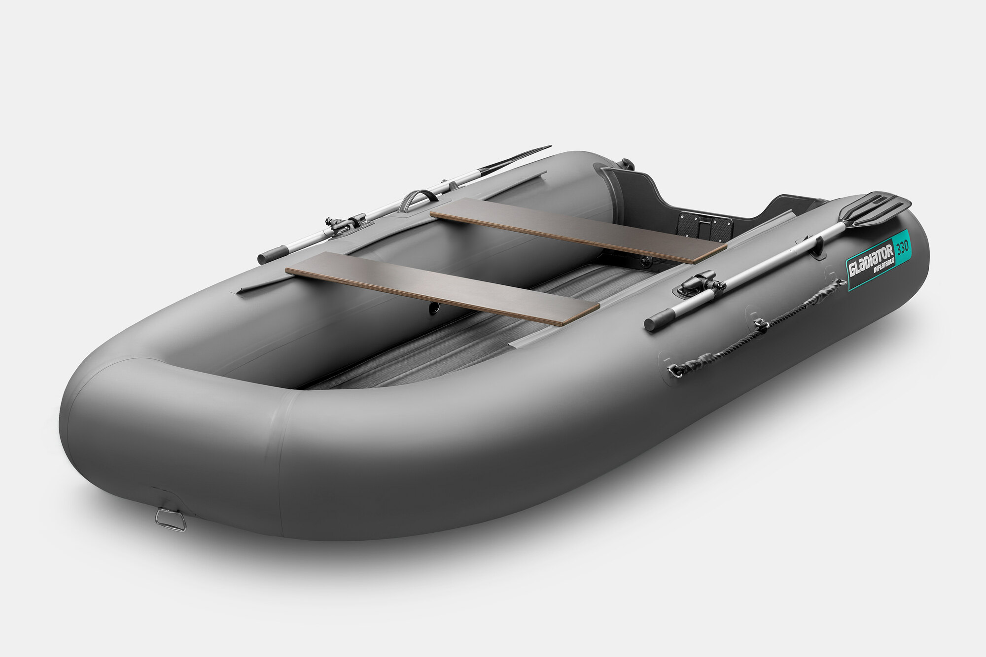 Надувная лодка (НДНД) GLADIATOR E330SL тёмно-серый (СПБ)