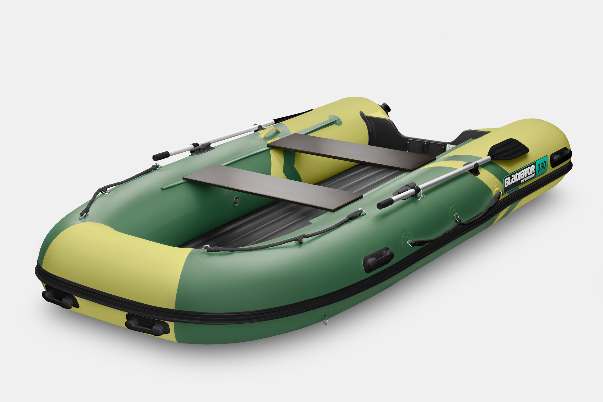 Надувная лодка (НДНД) GLADIATOR E380S зеленый-оливковый (СПБ)