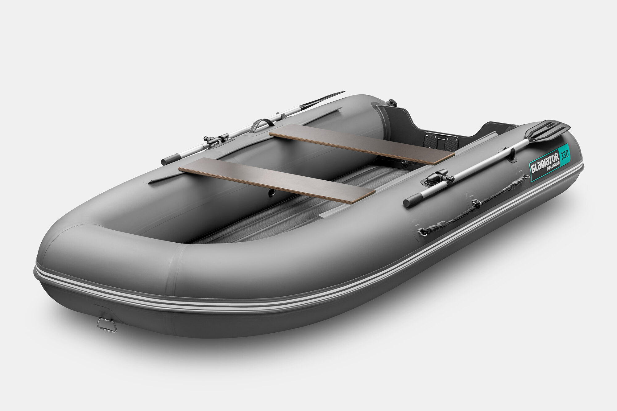 Надувная лодка (НДНД) GLADIATOR E330S тёмно-серый (СПБ)