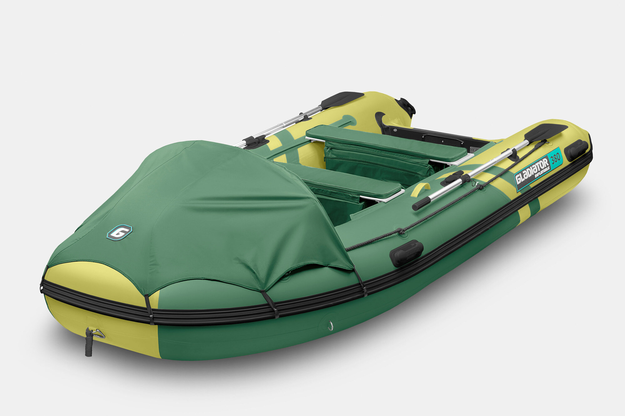 Надувная лодка (НДНД) GLADIATOR E380PRO зелено-оливковый
