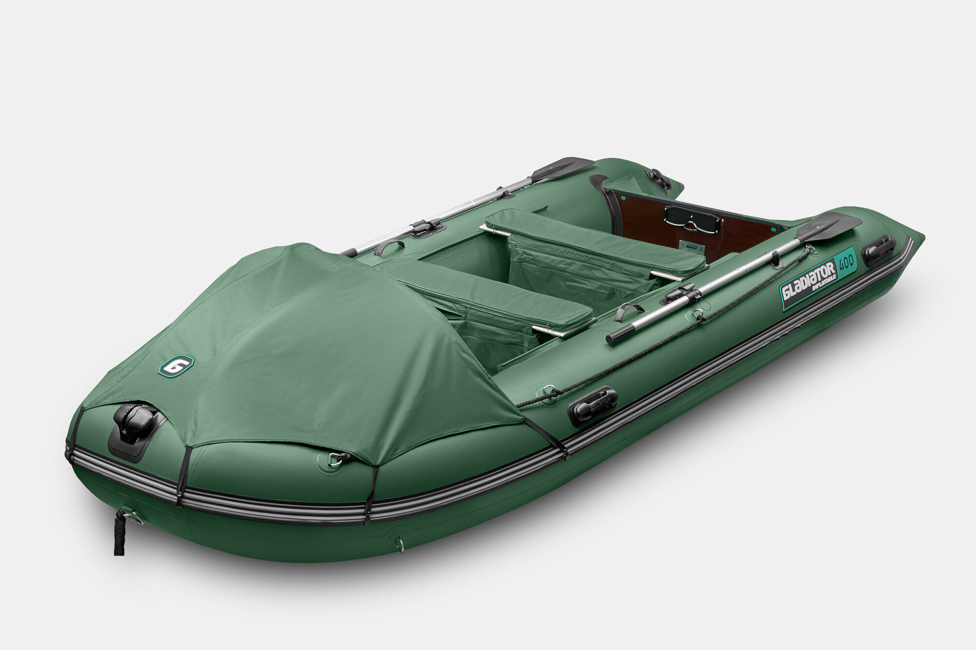 Надувная лодка GLADIATOR C420AL зелёный