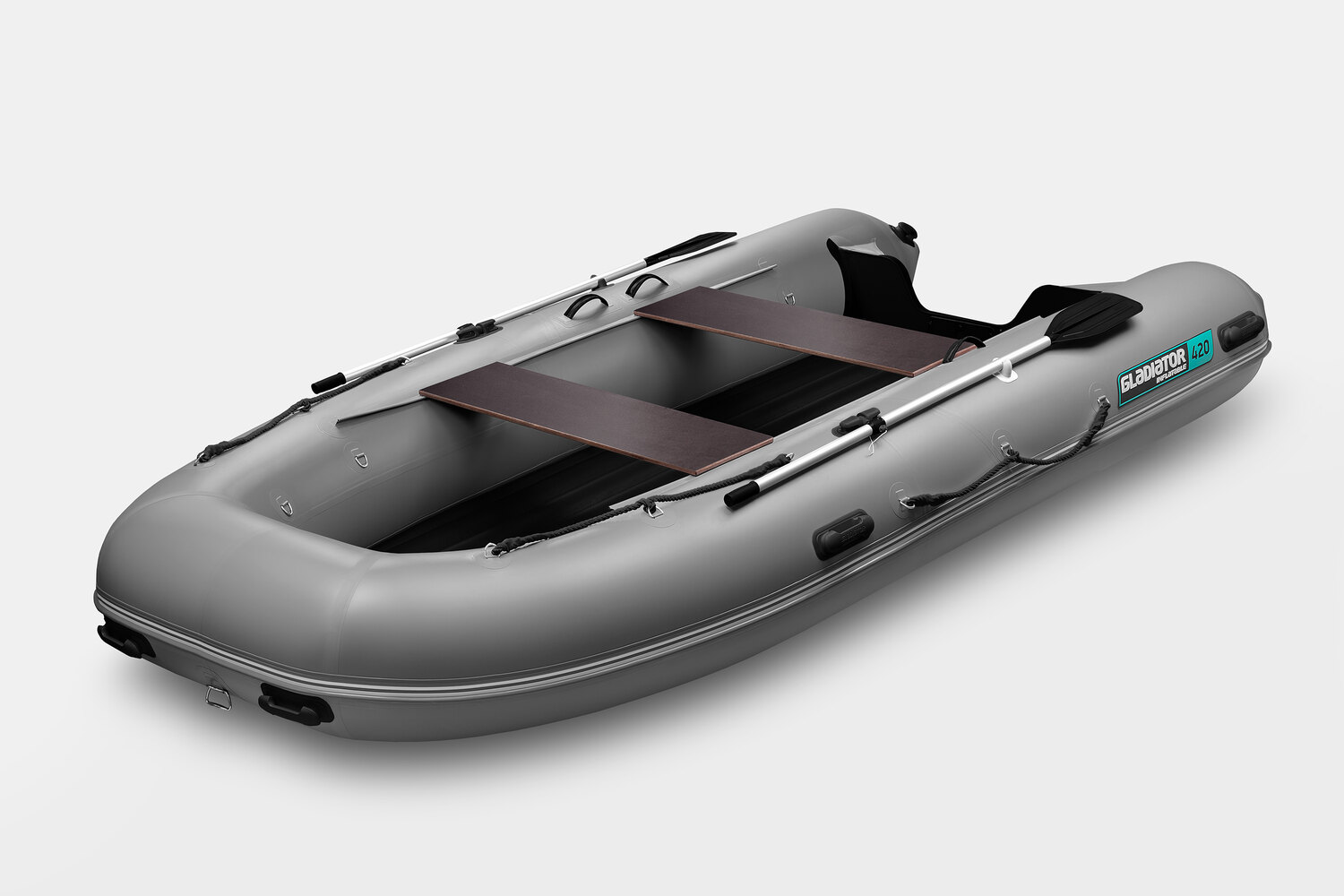 Надувная лодка (НДНД) GLADIATOR E380S темно-серый (СПБ)