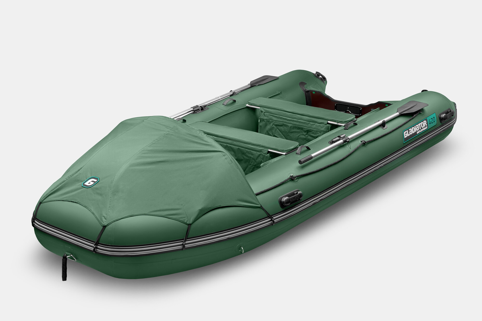 Надувная лодка (НДНД) GLADIATOR E420PRO зеленый