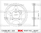 Звезда для мотоцикла ведомая B5067-44