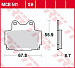 Колодки тормозные (серия Organic Allround) MCB541