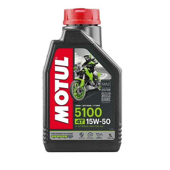 Масло моторное 4-х тактное для мотоциклов Motul 5100 4T SAE 15W50 1л