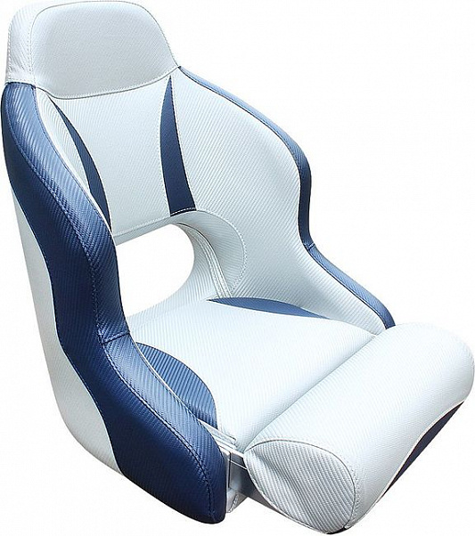 Кресло с болстером Skipper carbone, светло-серый с темно-синим