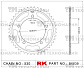 Звезда для мотоцикла ведомая B6839-43